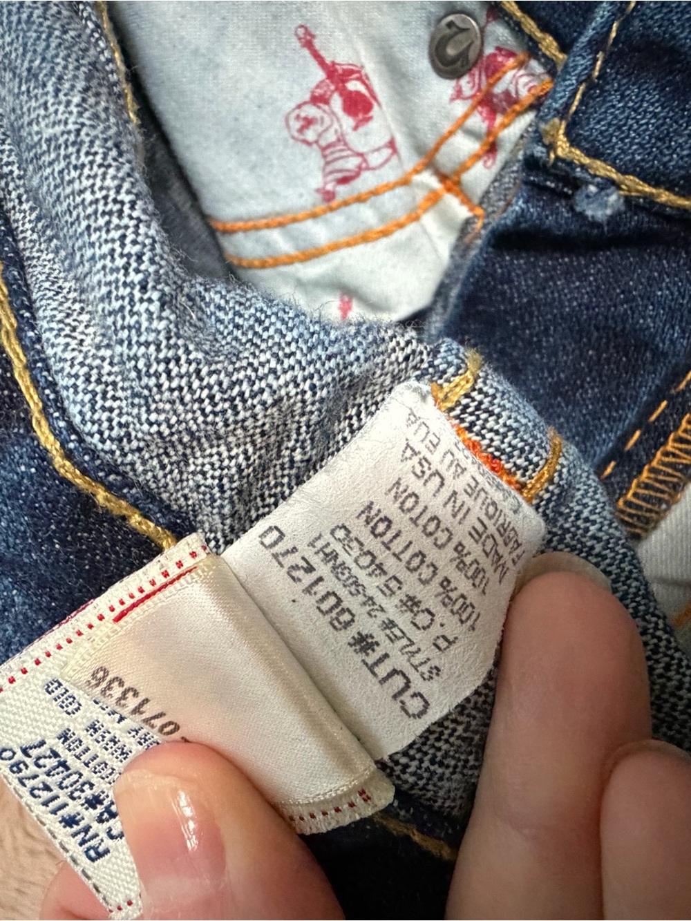 Authentic True Religion Dark Blue High-Rise Flare Jeans size 26 - Picture 15 of 16